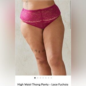 🌸Torrid 1XL High Waist -Fuchsia Lace Thong